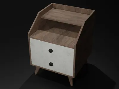 Modeern BedSide Drawer Free 3D model