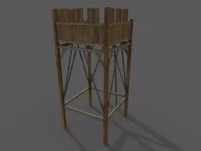 Guard Tower 3D Model Low-poly 3D model