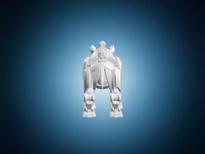 Mecha Rhino 3D Print Model 3D print model