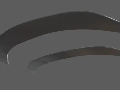 Front Bumper Lip Car 03 Low-poly 3D model