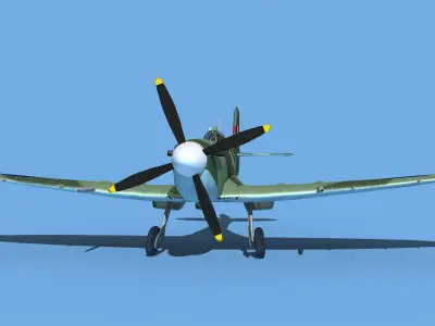 Supermarine Spitfire Mk IXb V09 3D model