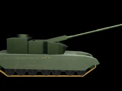 Tank in 3D Free 3D model