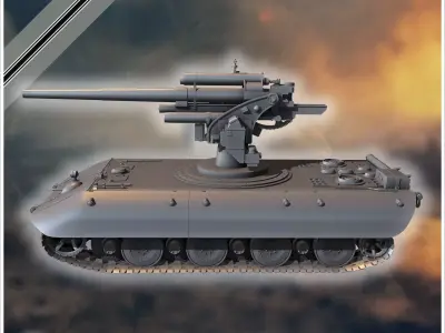 E-100 Waffentrager 88mm Flak 36 Entwicklung self-propelled anti- 3D print model