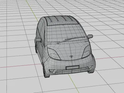 Car model Tata Nano 2008 Free low-poly 3D model