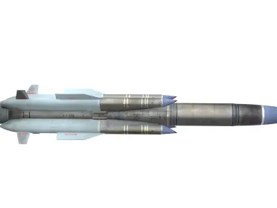 Kh-31AD Russian Anti Radar Missale Game Ready PBR Model Low-poly 3D model