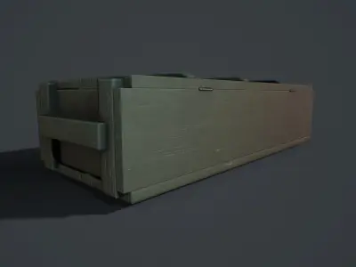 Military box Low-poly 3D model