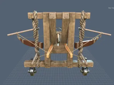 Roman Arrow Ballista -Ancient Archer Low-poly 3D model