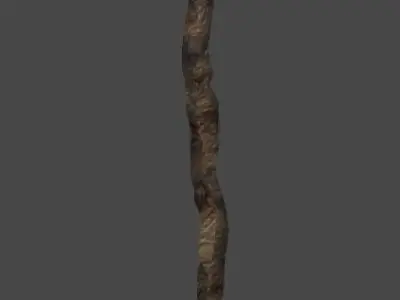 wand2 wooden stick Low-poly 3D model