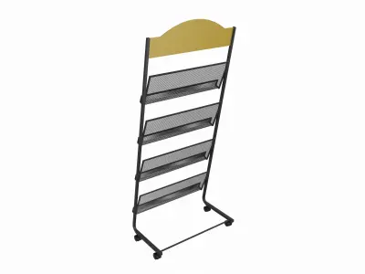 Store Floor-Standing Brochure Stand Magazine Rack 3D model