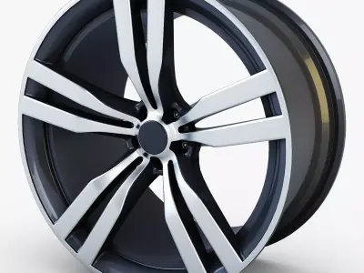 Style 300 wheel ferric gray Mid Poly Low-poly 3D model