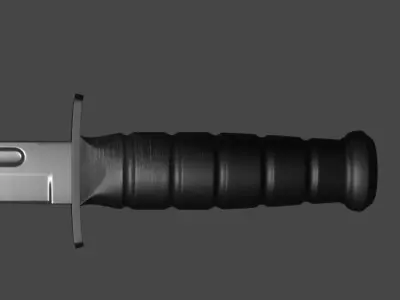 High Poly Ka-Bar USMC Combat Knife Free 3D model