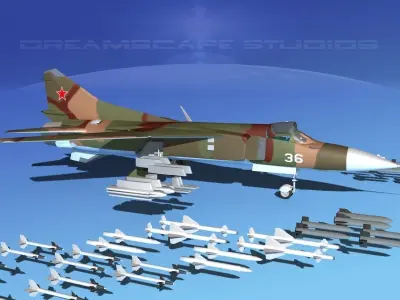 Mig 23 Flogger B V05 Russia 3D model