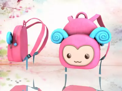 Bug bag backpack - Low poly 3D model Low-poly 3D model