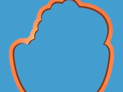 MakeIT Easter Cookie Cutter Dinosaur In Egg With Frame 3D model