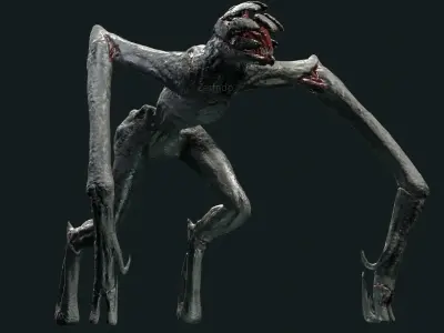 A Quiet Place 2 - Alien Low-poly 3D model