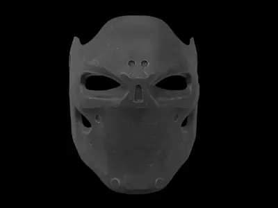 Black Armor Mask - 3D Model for Digital Use and 3D Printing 3D model