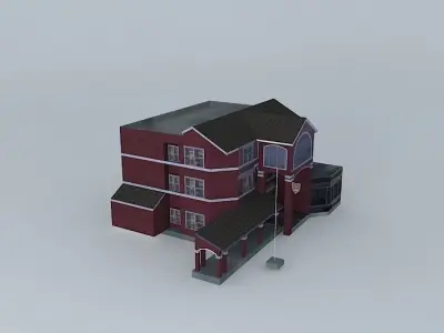 Pingtung Own New Park police station Free 3D model