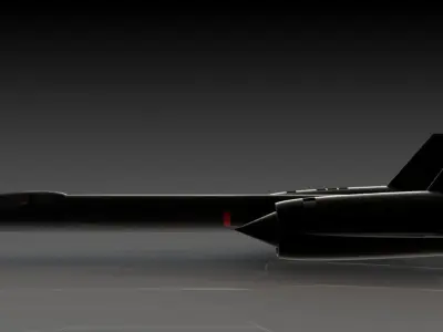 Lockheed SR-71 Blackbird Fighter Jet Model 3D model