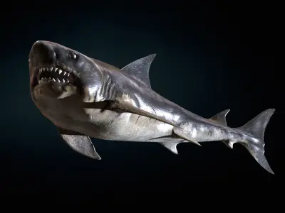 AlienShark 5 Low-poly 3D model