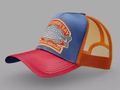 Trucker cap 2 Low-poly 3D model