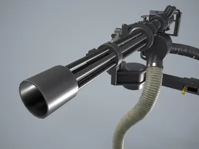 Machine Gun M134 Low-poly 3D model