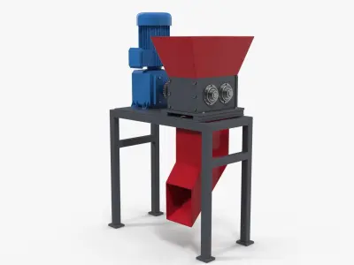 Mini industrial shredder 3D model