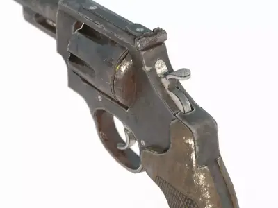 Modern weapons outdated revolvers 3D model
