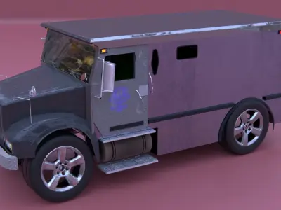 Armored Truck for a Bank 3D model