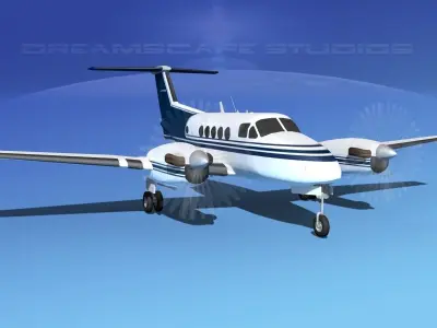 Beechcraft B200 GT King Air V02 3D model