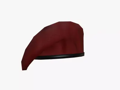 Commando Beret - Low Poly PBR Low-poly 3D model