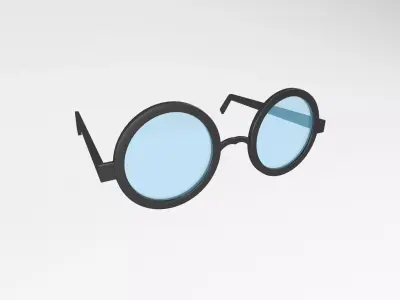 Cartoon Glasses v1 001 Low-poly 3D model