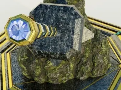 war hammer Medieval Arm Fantasy 3D model