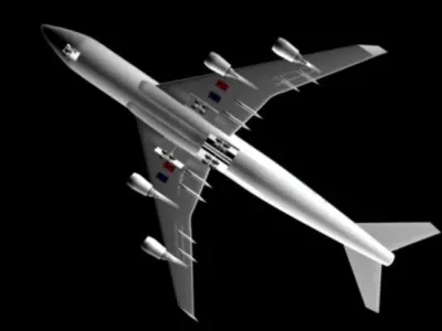 AIR FRANCE 747 -400 3D model