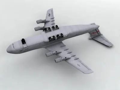 C-5 Galaxy Military Aircraft Low-poly 3D model