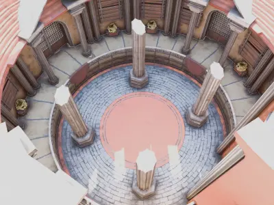 VR Arena Low-poly 3D model