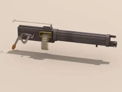Vickers machine gun 3D model
