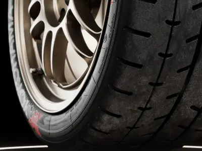 Yokohama Advan A052 Big Logos Dust 3D model