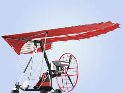 Motor Trike Hang Glider 3D model