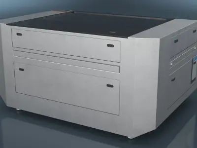 Steel Frame Laser Cutting System Rigged for Maya 3D model