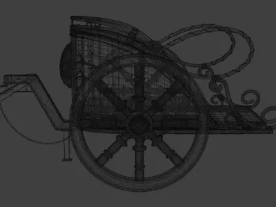 Roman Chariot 3D model