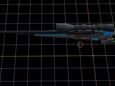 AWM SNIPER GUN Free low-poly 3D model