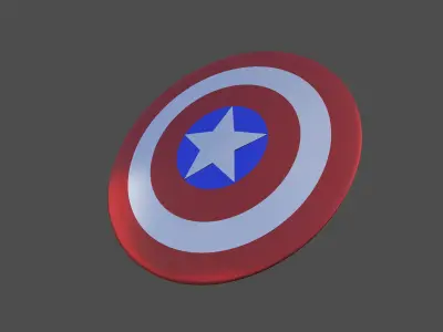 Captain America shield 3D model