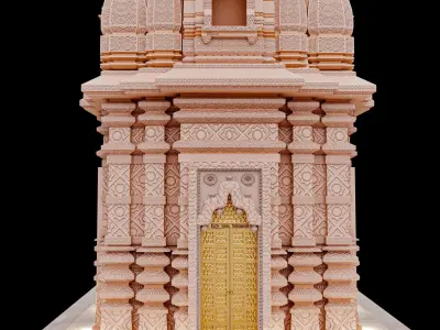 Hindu Temple Low-poly 3D model