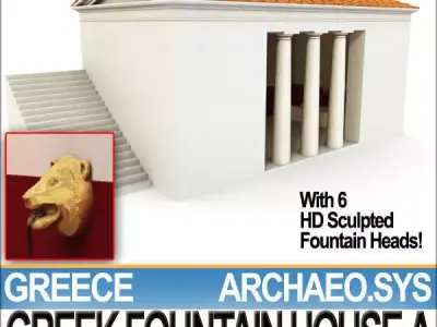 Ancient Greek Fountain House A 3D model