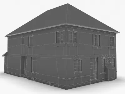 Cottage House 09  Low-poly 3D model