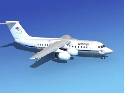 BAe 146-200 Eurowings 3D model
