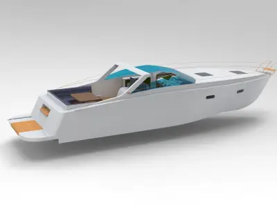 recreational boat 2 3D model