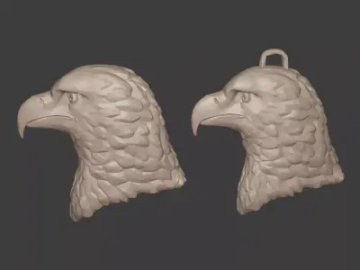 Eagle Head Pendant 3D print model