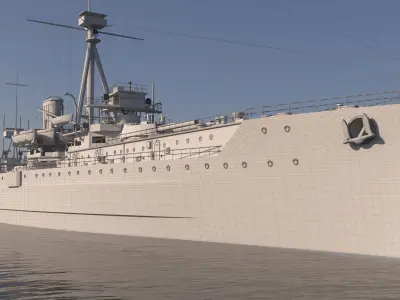 SuperB Warship 3D model