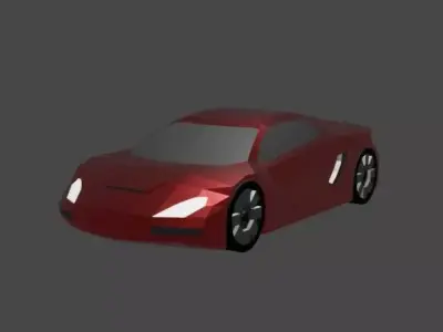 Low Poly Sport Car Free low-poly 3D model